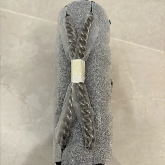 Kurt Geiger Gunmetal Grey Mini Velvet Brixton Shoulder Bag - Picture 8 of 13